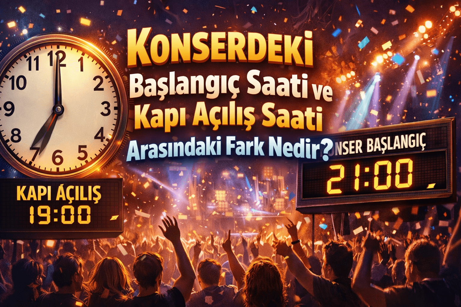 Konserdeki Başlangıç Saati ve Kapı Açılış Saati Arasındaki Fark Nedir?